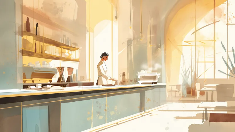 Barista priprema jutarnji espresso