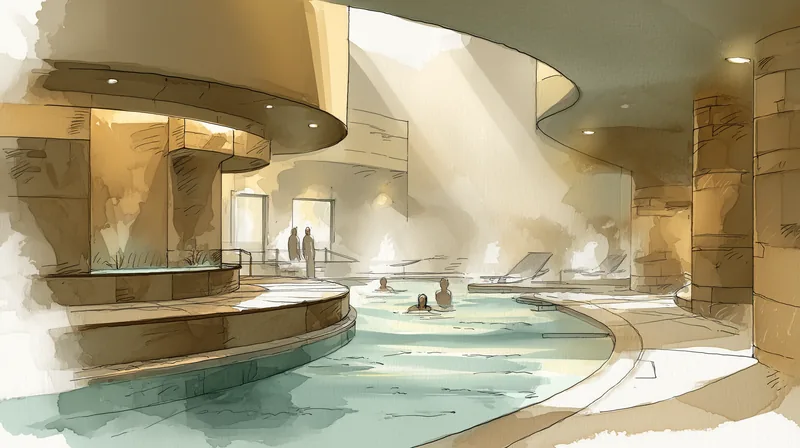 Unutarnji termalni bazen s parom i luksuznom atmosferom opuštanja