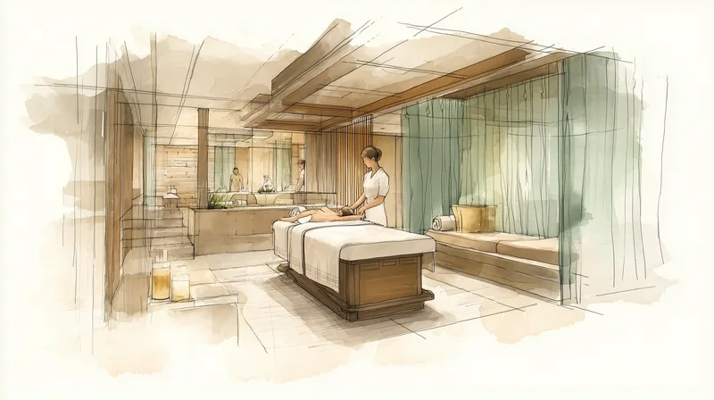 Spa soba za tretmane s gostom koji prima masažu u mirnom ambijentu